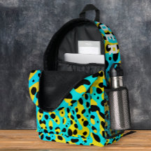 Chique trendy turquoise luipaard patroon en naam