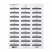 Chique, Trendy Waterverf Bloemen Cactus Plant Etiket (Full Sheet)