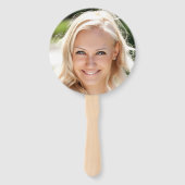 Chique Trendy Zwart Borstel Script Team Bride Handwaaier (Achterkant)