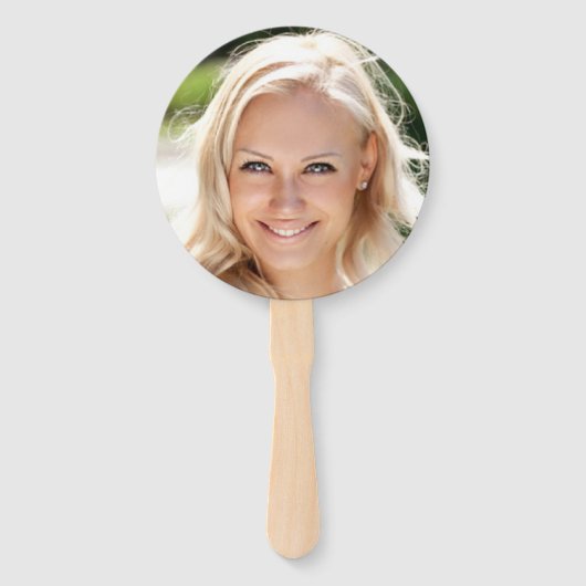 Chique Trendy Zwart Borstel Script Team Bride Handwaaier (Achterkant)