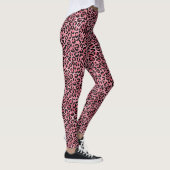 Chique trendy zwart roze luipaardprint leggings (Rechts)