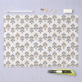 Chique trendy zwarte gouden kerstbomen vakantie tissuepapier (Craft)