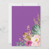 Chique Tropical Boho Oerwoud Wilde Dieren Baby sho Bedankkaart (Achterkant)