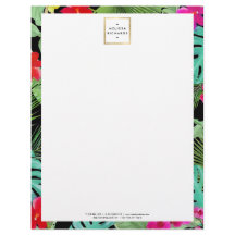 Chique Tropical Print Waterverf Designer Zwart