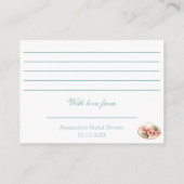 Chique Tropical Roze Bloemen Strand Vrijgezellenfe Informatiekaartje (Achterkant)