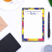 Chique tropisch Paarse roze geel bloemmotief Post-it® Notes