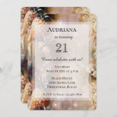 Chique tropische ananas Sparkle verjaardag Kaart (Voorkant / Achterkant)