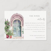 Chique tropische Marokkaanse deuropening trouwdeta Informatiekaartje (Voorkant)