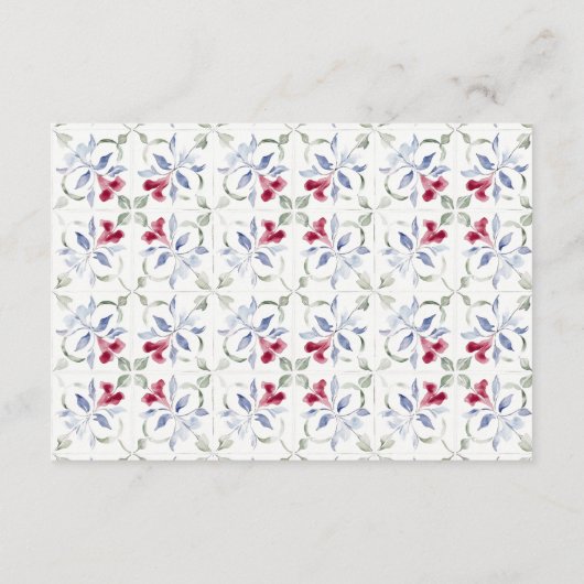 Chique tropische Marokkaanse deuropening trouwdeta Informatiekaartje (Achterkant)