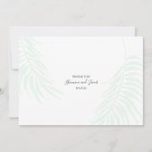 Chique tropische palmboom bladeren bedankkaart (Voorkant)