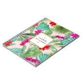 Chique tropische print Waterverf roze Notitieboek (Linkerzijde)