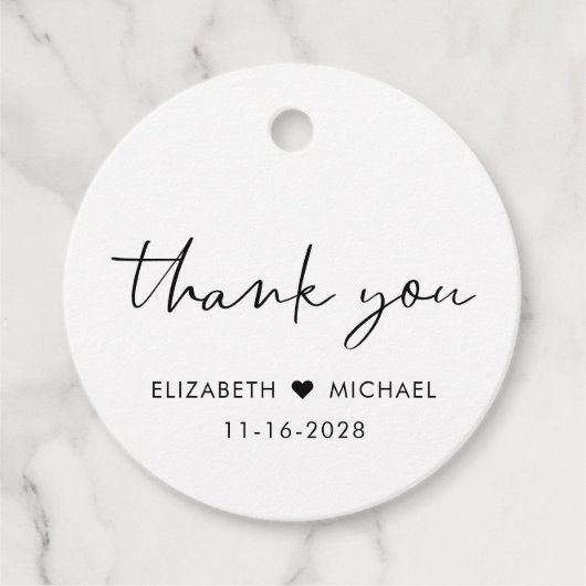 Chique Trouw Bedankt Bedankjes Labels (Voorkant)