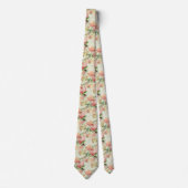 Chique trouwdas met perzik roze rozen stropdas (Voorkant)