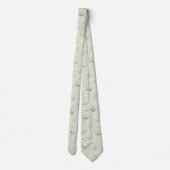 Chique trouwhalsband met delicate bloemkunst stropdas (Achterkant)