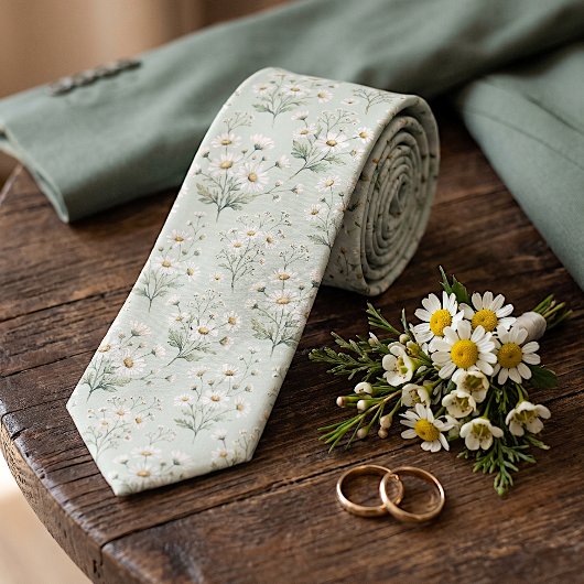 Chique trouwhalsband met delicate bloemkunst stropdas