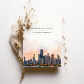 Chique trouwuitnodiging uit Chicago, Illinois Kaart