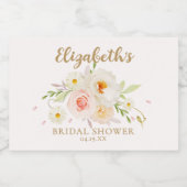 Chique Tuin Bloemachtige Bruidsdouche Sparkling Wijnetiket (Enkel label)