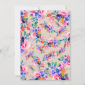 Chique Tuin Bloemen Baby shower Save Datum Champag Kaart (Achterkant)