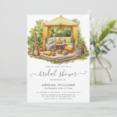 Chique Tuin Party Citroen Citrus Vrijgezellenfeest Kaart (Staand voorkant)