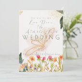 Chique Tuin Zonsopgang Butterly Bruiloft Kaart (Staand voorkant)