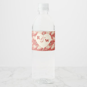 Chique Tulp Charme Achtertuin Bruiloft Waterfles Etiket