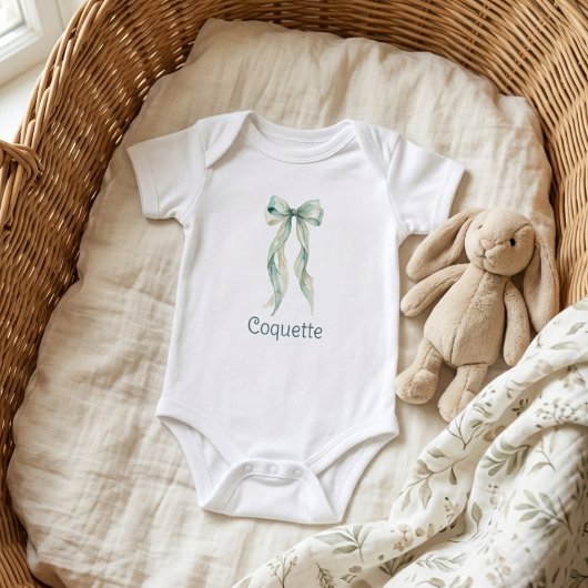 Chique Turquoise Aquarel Coquette Strik LPM26 Romper