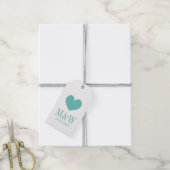 Chique turquoise blauwe aangepaste geschenklabels cadeaulabel (Met Touw)