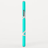 Chique turquoise blauwe zeesterren Case-Mate iPhone case (Achterkant/rechts)