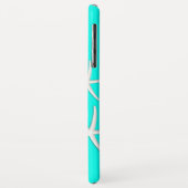 Chique turquoise blauwe zeesterren Case-Mate iPhone case (Achterkant/links)