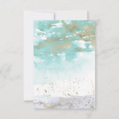 Chique Turquoise Lavendel Goud Abstract Art Bruilo RSVP Kaartje (Achterkant)
