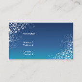 Chique Turquoise Optical Illusion Visitekaartje (Achterkant)