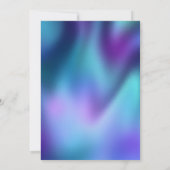 Chique turquoise paarse glitter Kerst nieuwjaar (Achterkant)