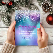 Chique turquoise paarse glitter Kerst nieuwjaar