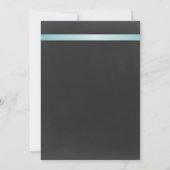 Chique Turquoise Strikje Huis Verwarming Feest Kaart (Achterkant)