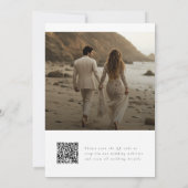 Chique tweezijdige foto QR-code bruiloft Kaart (Achterkant)