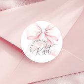 Chique 'Tying the Knot' Bruiloftsfeest Uitnodiging Ronde Sticker