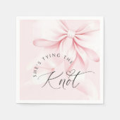 Chique 'Tying the Knot' Bruiloftsfeest Uitnodiging Servet (Voorkant)