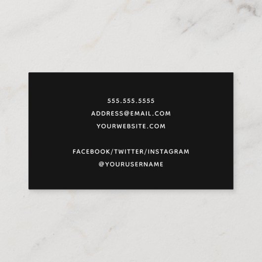 Chique Typewriter Schrijver Auteur Visitekaartje (Achterkant)