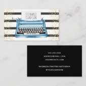 Chique Typewriter Schrijver Auteur Visitekaartje (Voorkant / Achterkant)