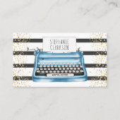 Chique Typewriter Schrijver Auteur Visitekaartje (Voorkant)