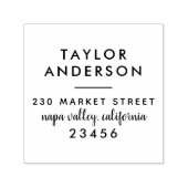 Chique Typografie Aangepaste Tekst Retouradres Zelfinktende Stempel (Design)