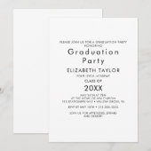 Chique typografie afstudeerfeest uitnodiging (Voorkant / Achterkant)