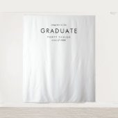 Chique Typografie Afstuderen Afstuderen Foto Achte Wandkleed (Voorkant)