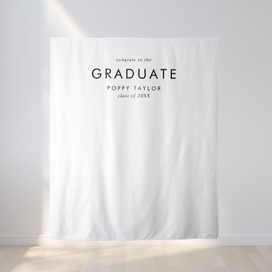 Chique Typografie Afstuderen Afstuderen Foto Achte Wandkleed