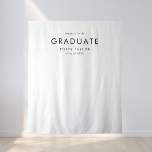 Chique Typografie Afstuderen Afstuderen Foto Achte Wandkleed