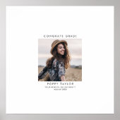 Chique Typografie Afstuderen Gasthandtekening Poster (Voorkant)