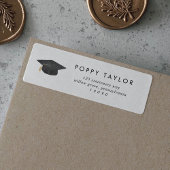 Chique Typografie Afstuderen Retouradreslabel Etiket