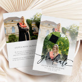 Chique Typografie Arch Foto Afstuderen Aankondiging