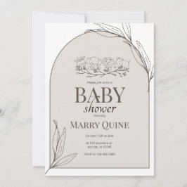 Chique typografie baby shower kaart