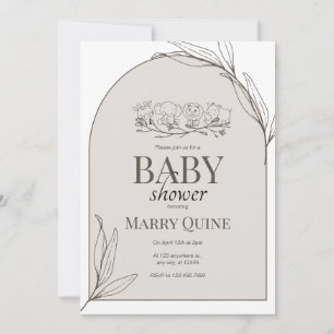 Chique typografie baby shower kaart